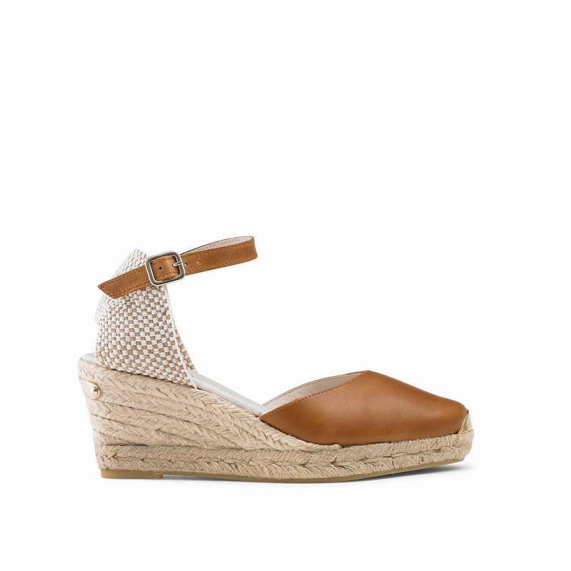 Russell & Bromley Coco-nut Womens Ankle Strap Espadrilles Brown |ZPM9331PP|